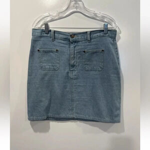Vintage Bill Blass Y2K Blue Denim Jean Cotton Skirt Women’s 10 (1428)